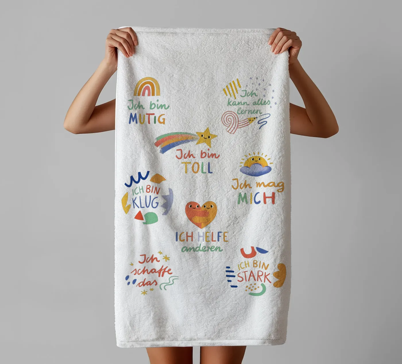Affirmationen towel by VIERUNDFÜNFZIG