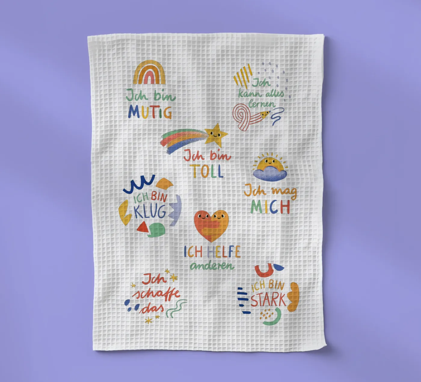 Affirmationen Geschirrtuch von VIERUNDFÜNFZIG