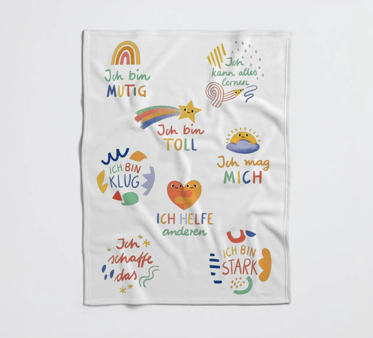 Affirmationen Fleecedecke von VIERUNDFÜNFZIG