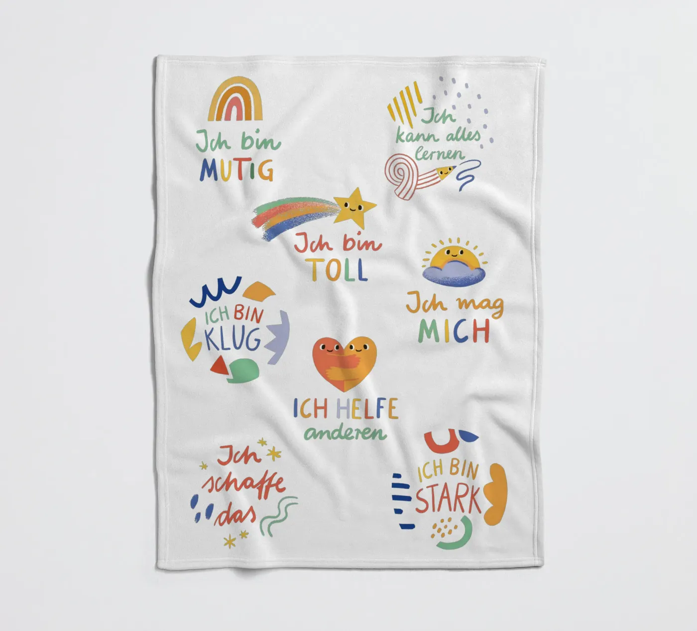 Affirmationen Fleecedecke von VIERUNDFÜNFZIG