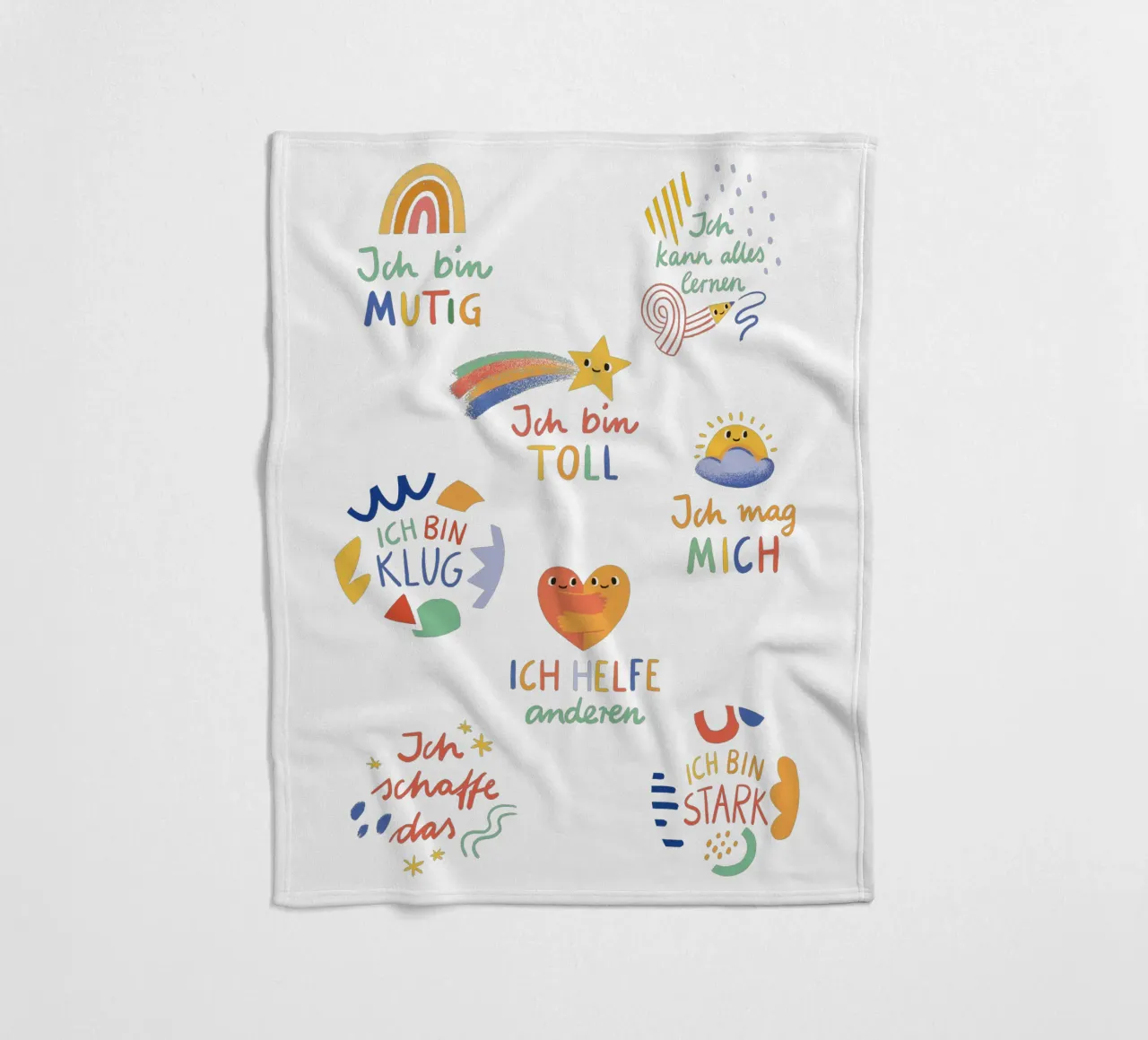 Affirmationen Fleecedecke von VIERUNDFÜNFZIG