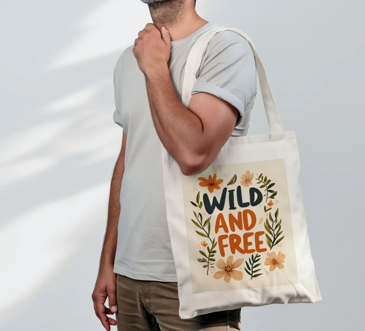 Wild And Free (Version 2) borsa in juta da treechild