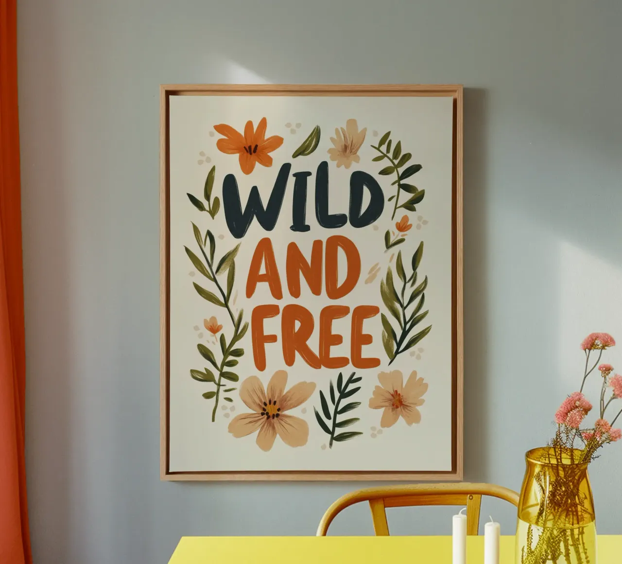 Wild And Free (Version 2) tela con Cornice a cassetta da treechild