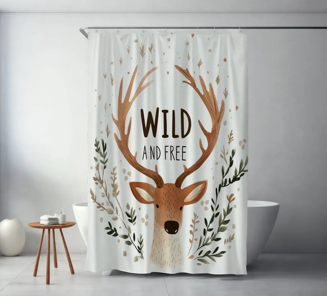 Wild And Free (Version 3) tenda da doccia da treechild