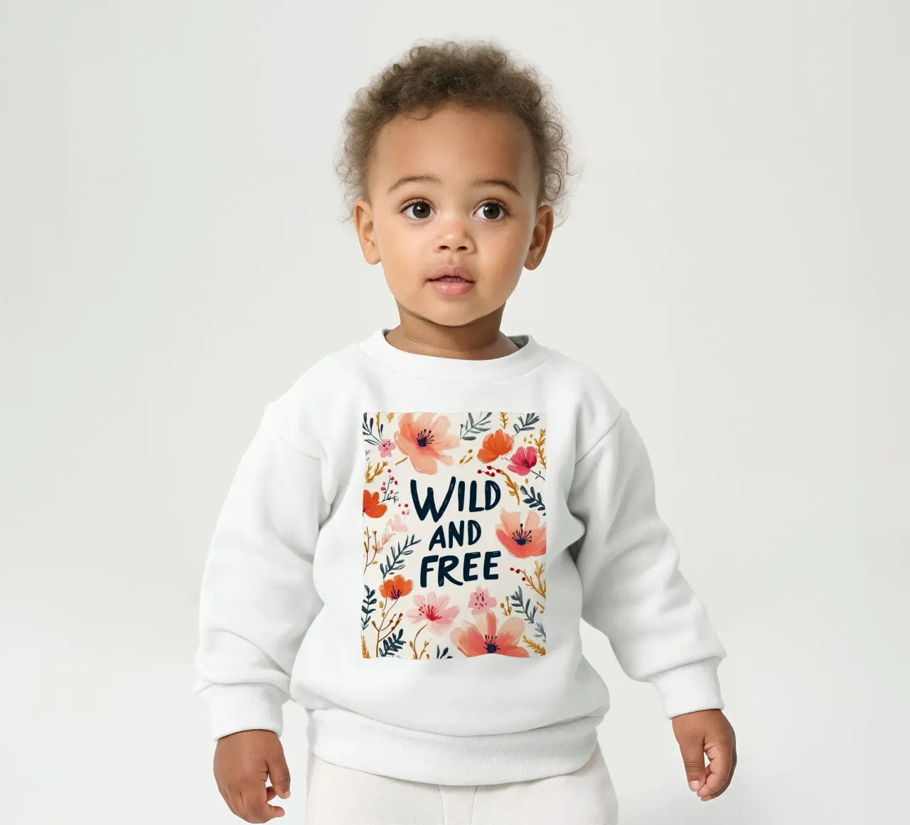 Wild And Free (Version 4) felpa neonato da treechild