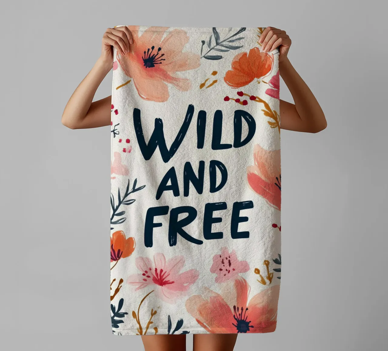 Wild And Free (Version 4) asciugamano da bagno da treechild