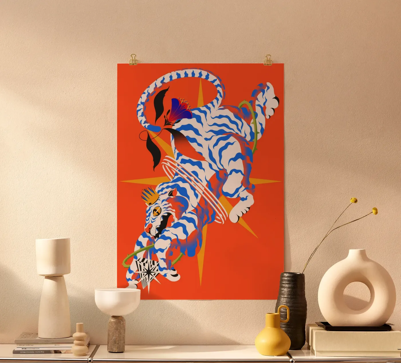 King White Tiger poster da illustfire