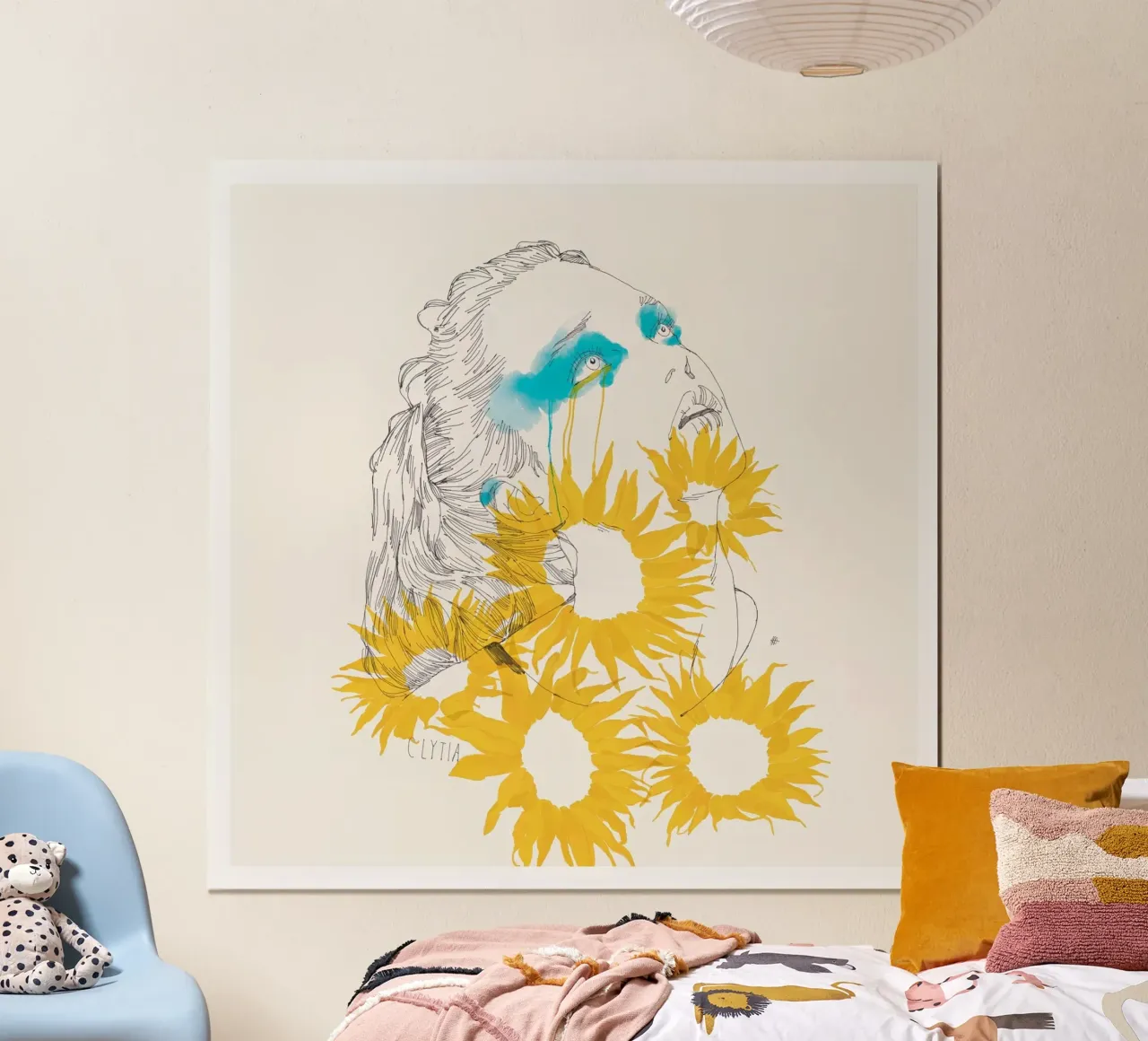 Clytia poster con telaio in legno da Manuel Rebollo