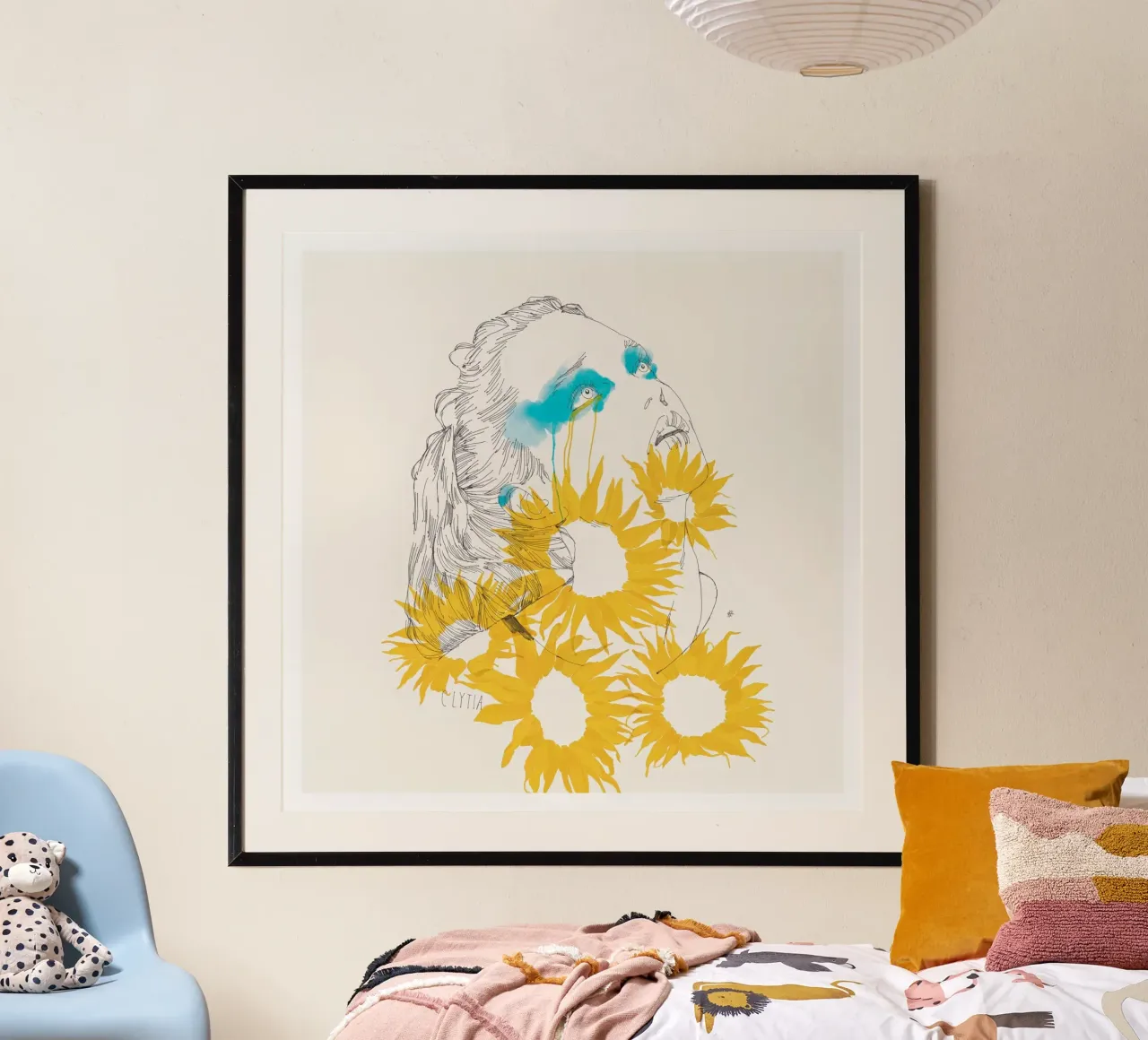 Clytia poster con telaio in legno da Manuel Rebollo