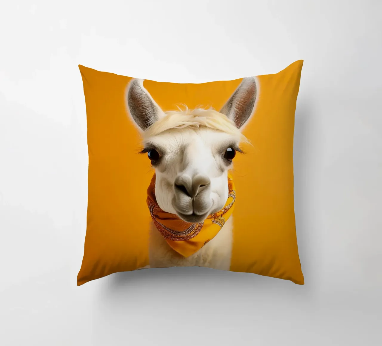 Lama bianco con bandana cuscino da FlexiDesignsByK