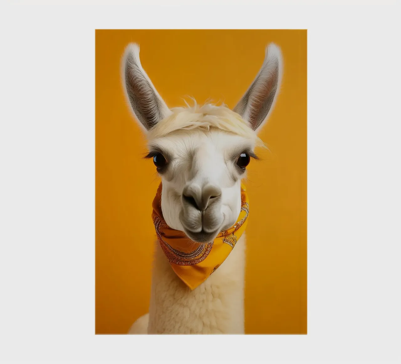 White Llama with Bandana notebook by FlexiDesignsByK