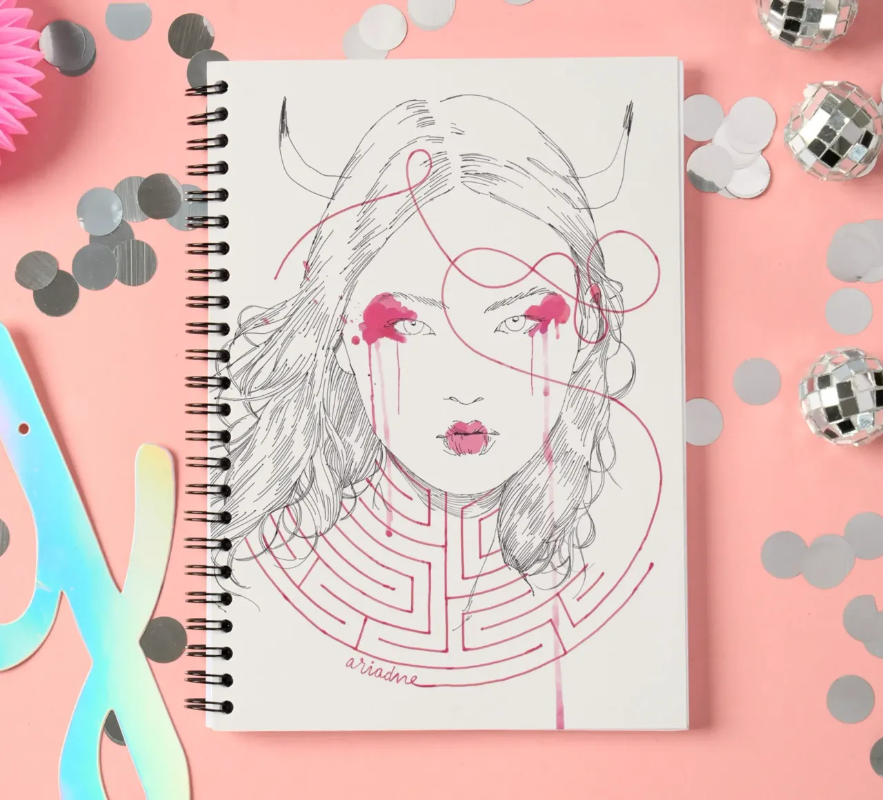 Ariadne spiral notebook by Manuel Rebollo