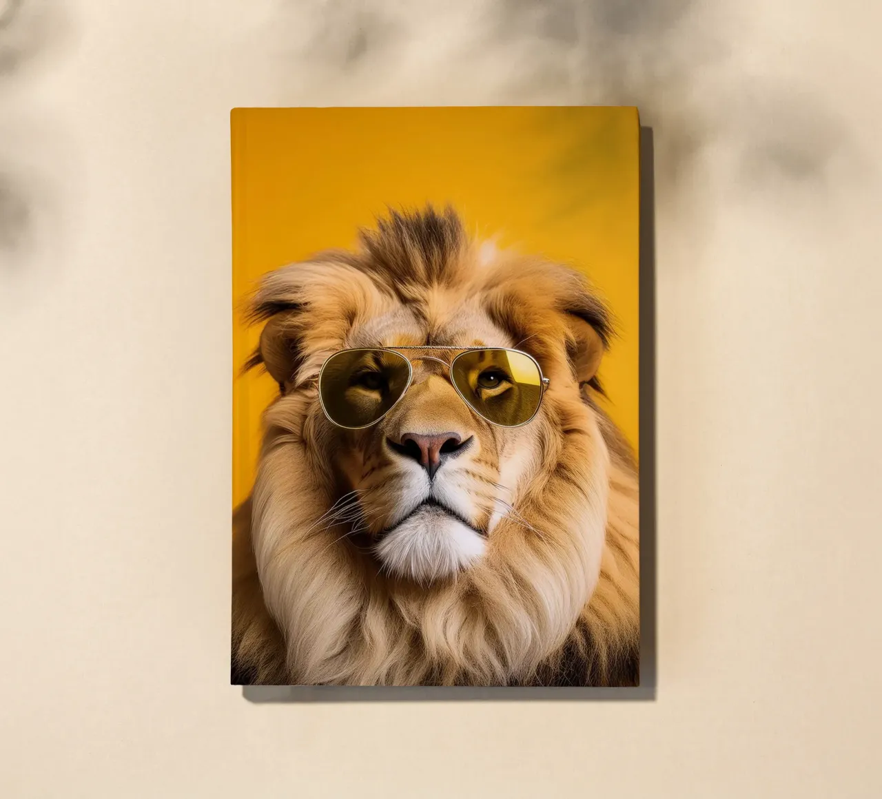 Majestic Lion with Aviator Sunglasses – Cool and Quirky Anim notebook by FlexiDesignsByK
