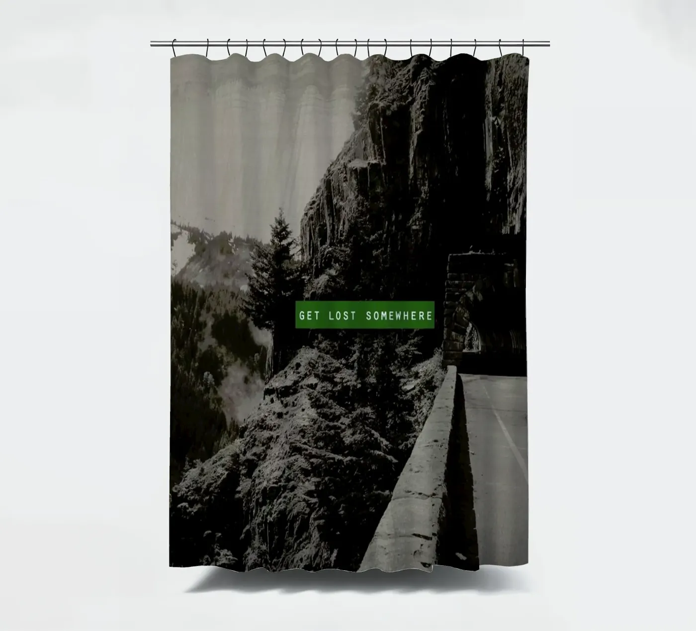 Get Lost Somewhere Duschvorhang von Leah Flores