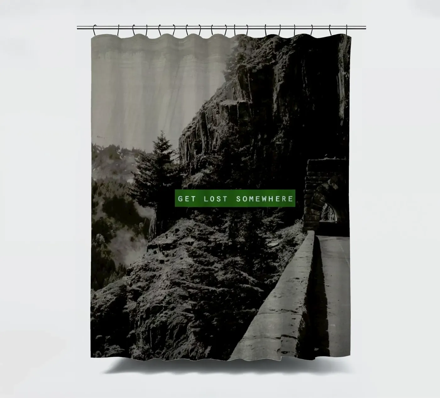 Get Lost Somewhere Duschvorhang von Leah Flores
