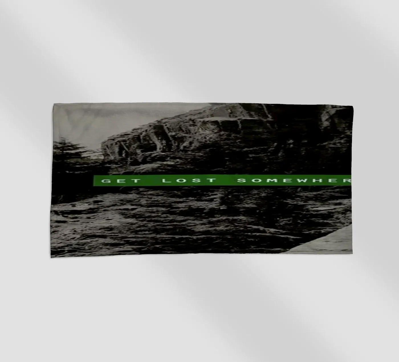 Get Lost Somewhere beach towel by Leah Flores