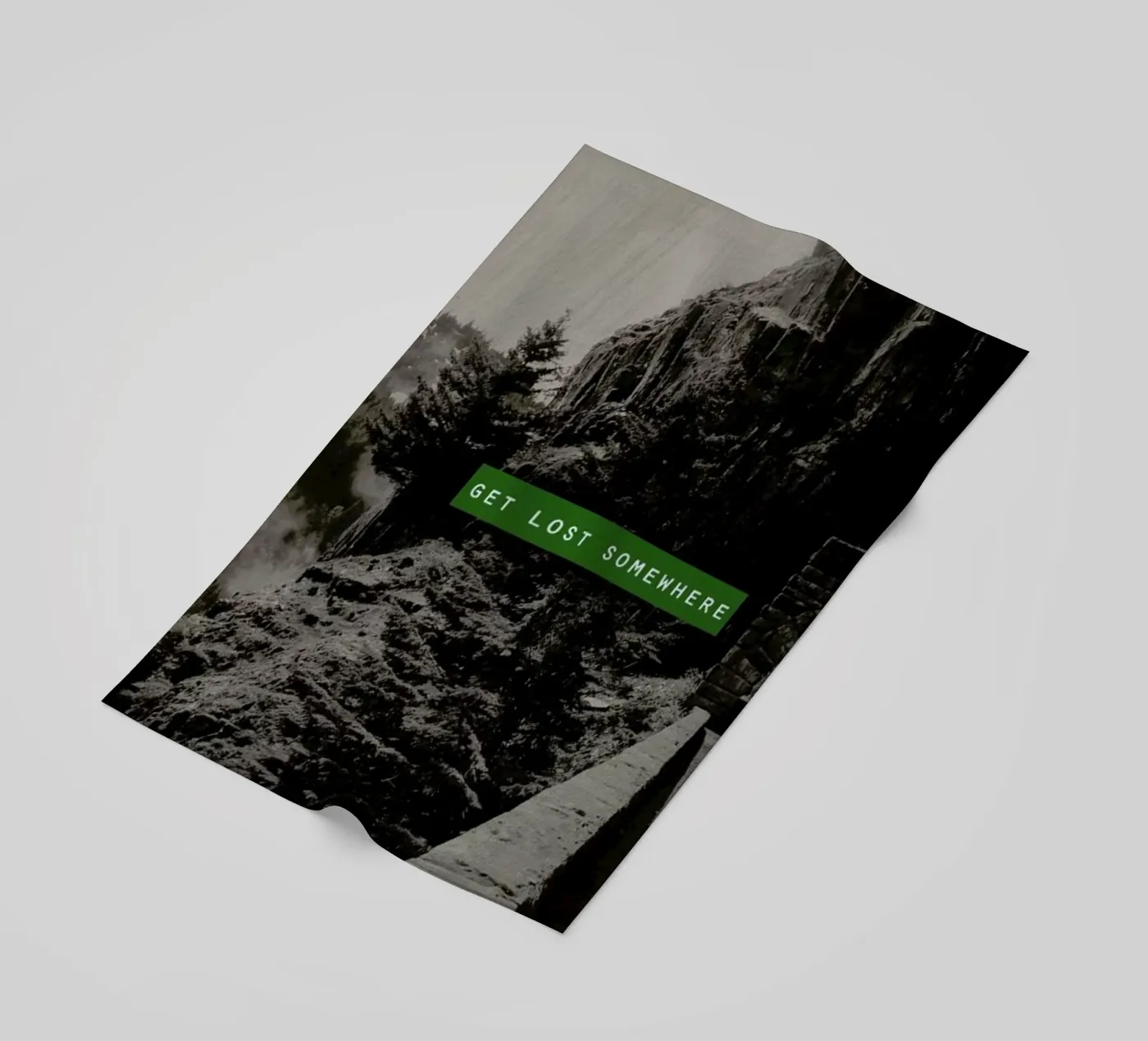 Get Lost Somewhere beach towel by Leah Flores