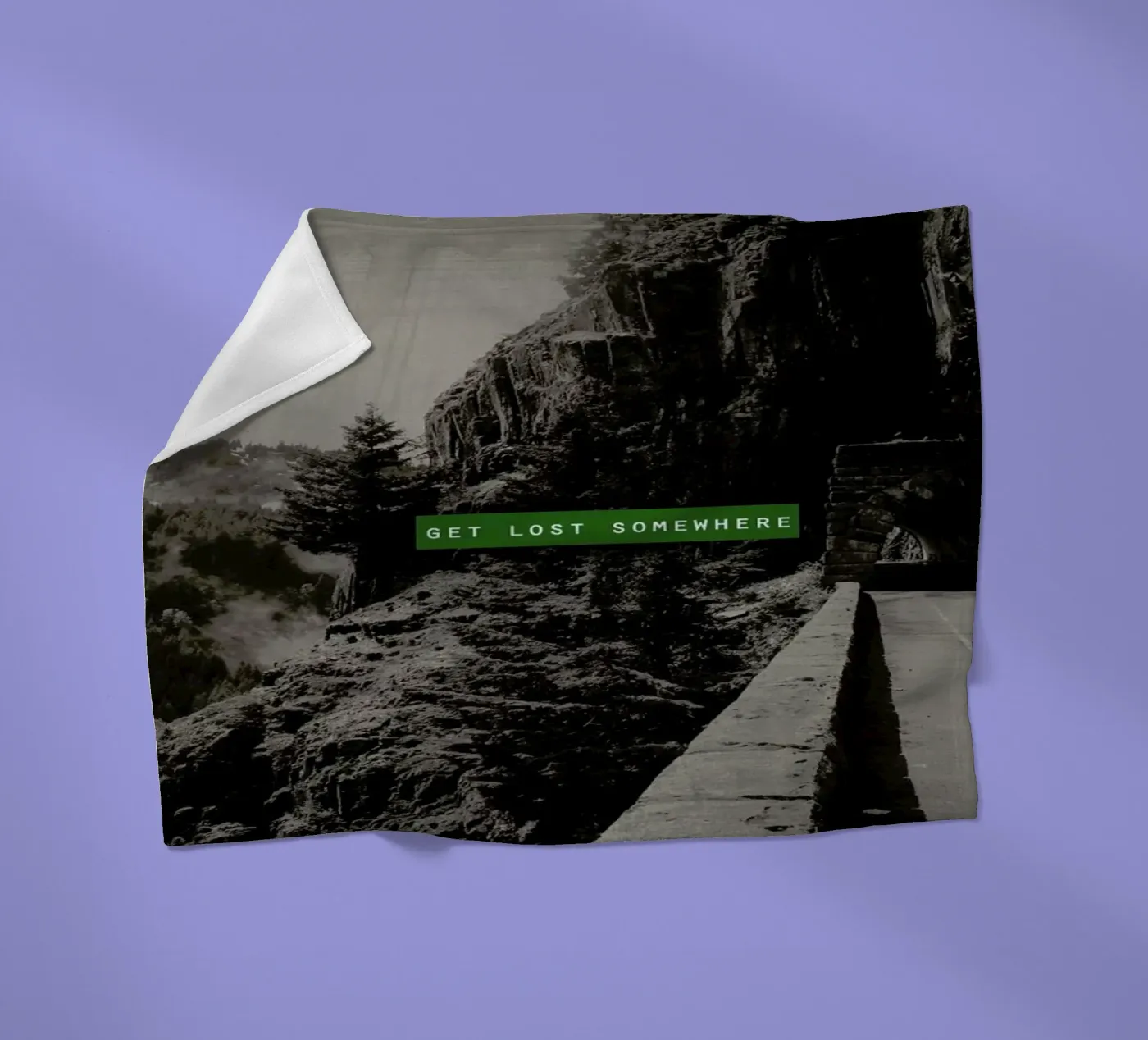 Get Lost Somewhere fleece blanket by Leah Flores