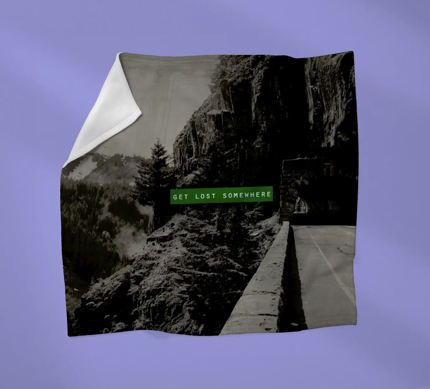 Get Lost Somewhere fleece blanket by Leah Flores