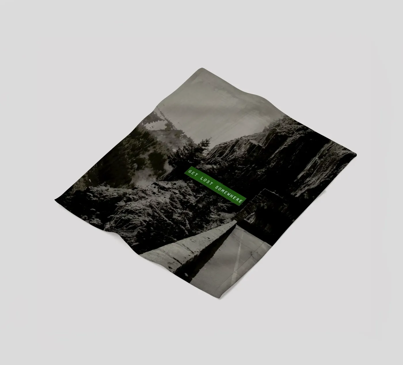 Get Lost Somewhere fleece blanket by Leah Flores