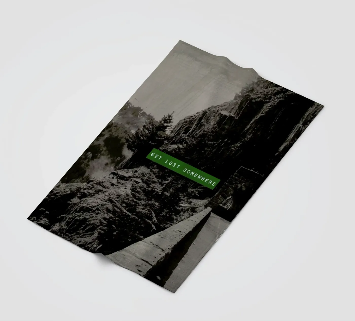 Get Lost Somewhere fleece blanket by Leah Flores