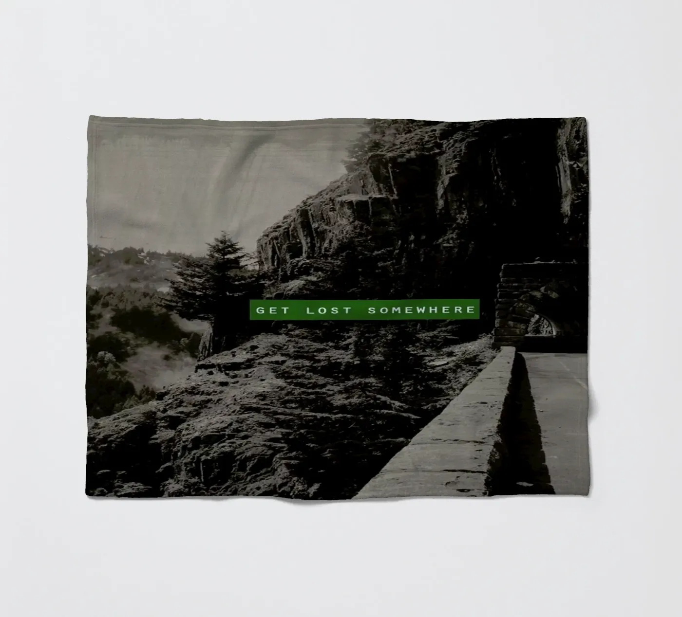 Get Lost Somewhere fleece blanket by Leah Flores