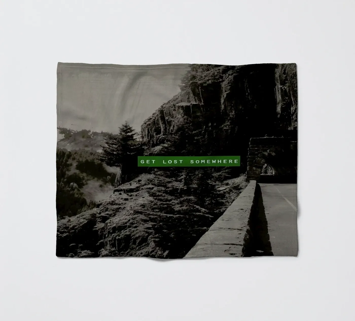 Get Lost Somewhere fleece blanket by Leah Flores
