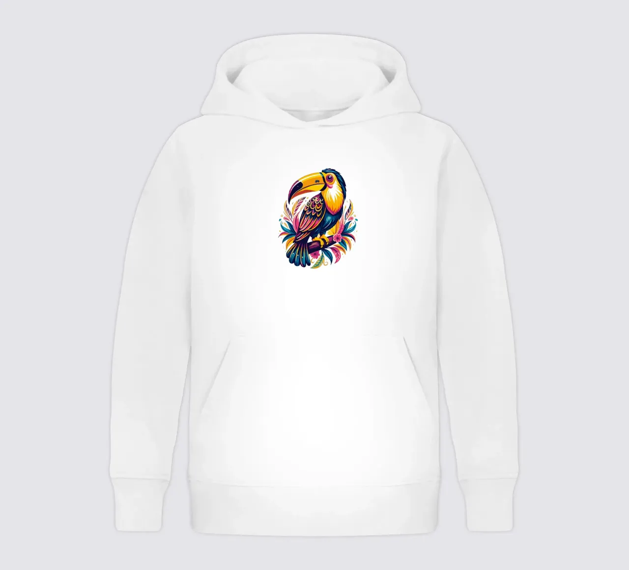 Toucan Illustration - Colorful and Exotic Tropical Bird Art sudadera con capucha para niño de Artnesia