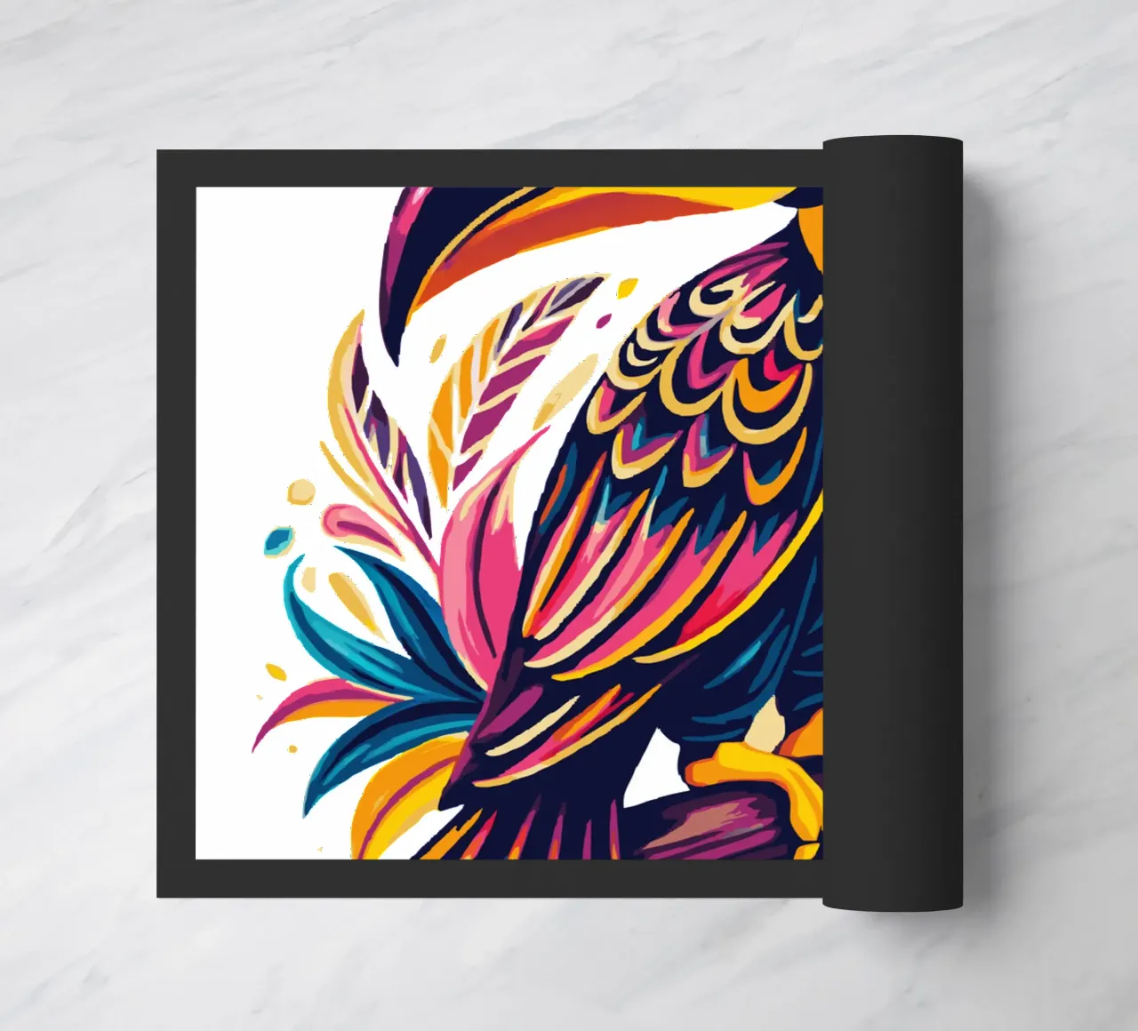 Toucan Illustration - Colorful and Exotic Tropical Bird Art zerbino da Artnesia