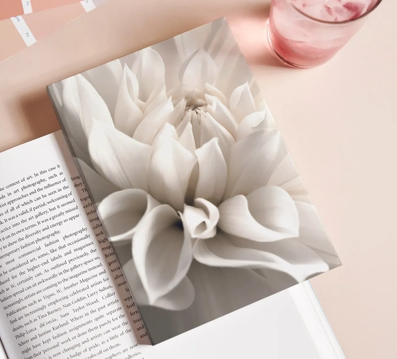 Delicate blossom - close-up in soft cream colours notebook by Whole©
