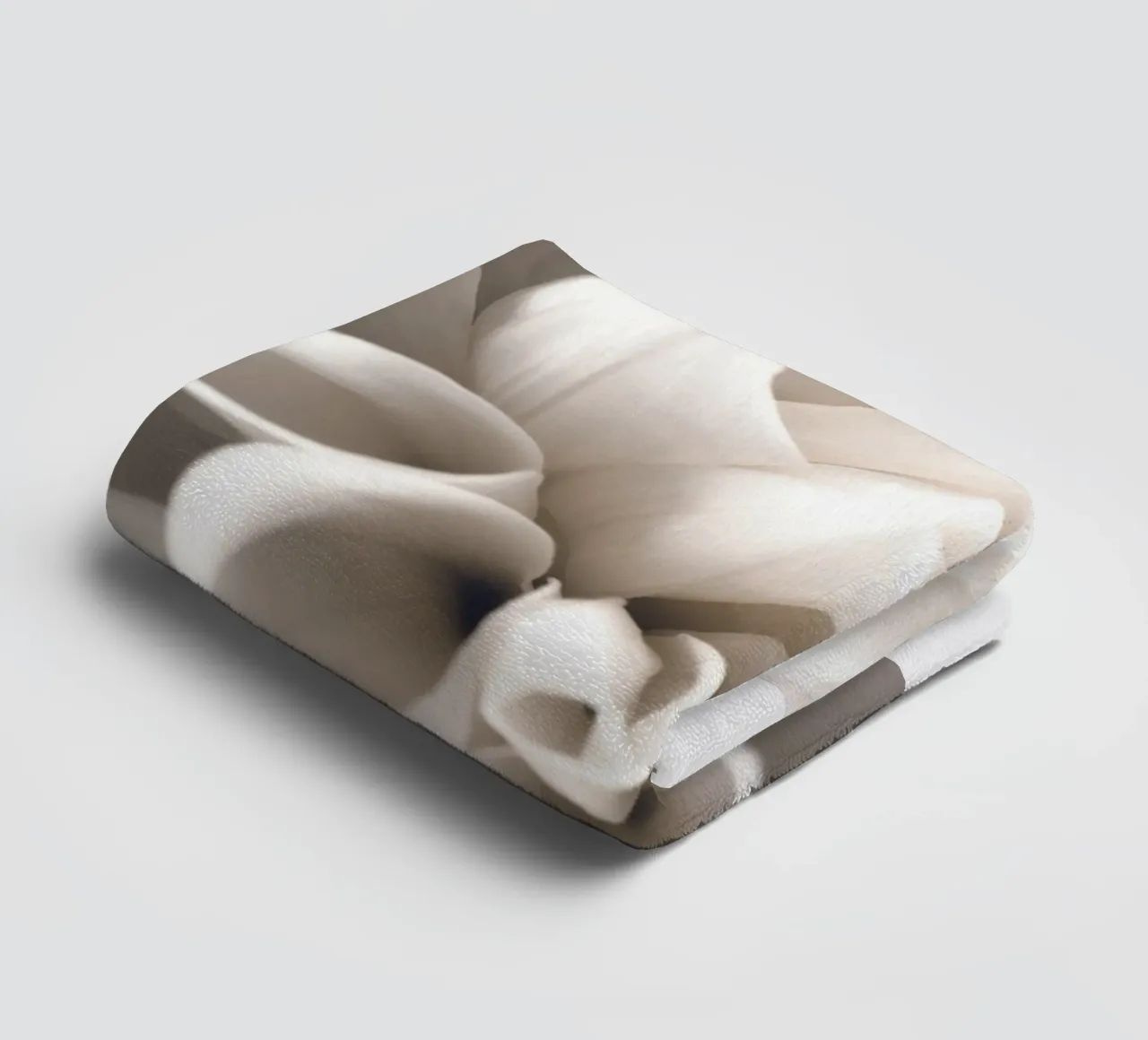 Delicate blossom - close-up in soft cream colours towel by Whole©
