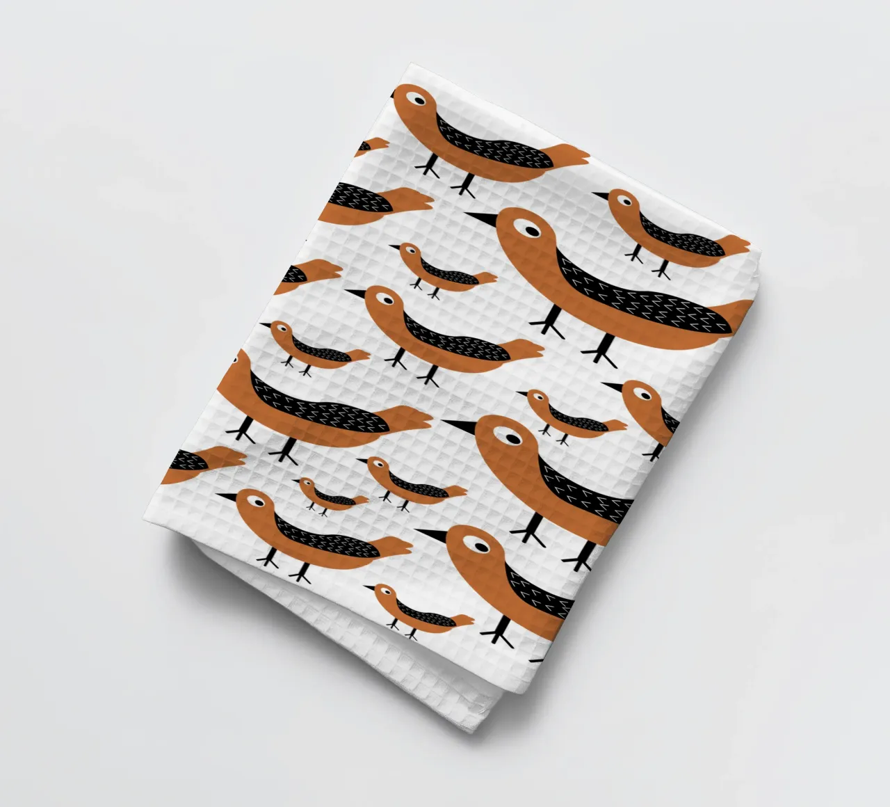 Brown birds pattern torchon de baobabprintstore
