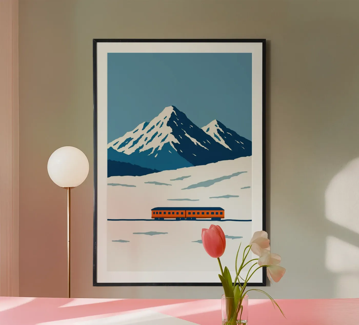 Winter Mountain Poster von Trigonalclips