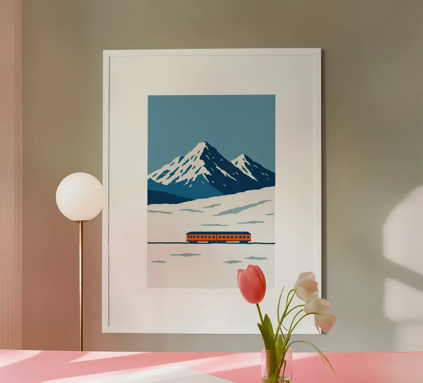 Winter Mountain Poster von Trigonalclips