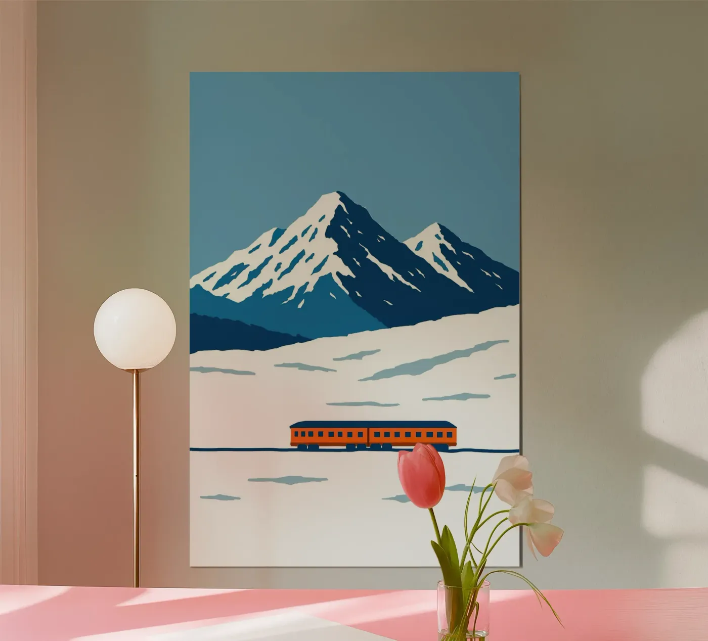 Winter Mountain Poster von Trigonalclips