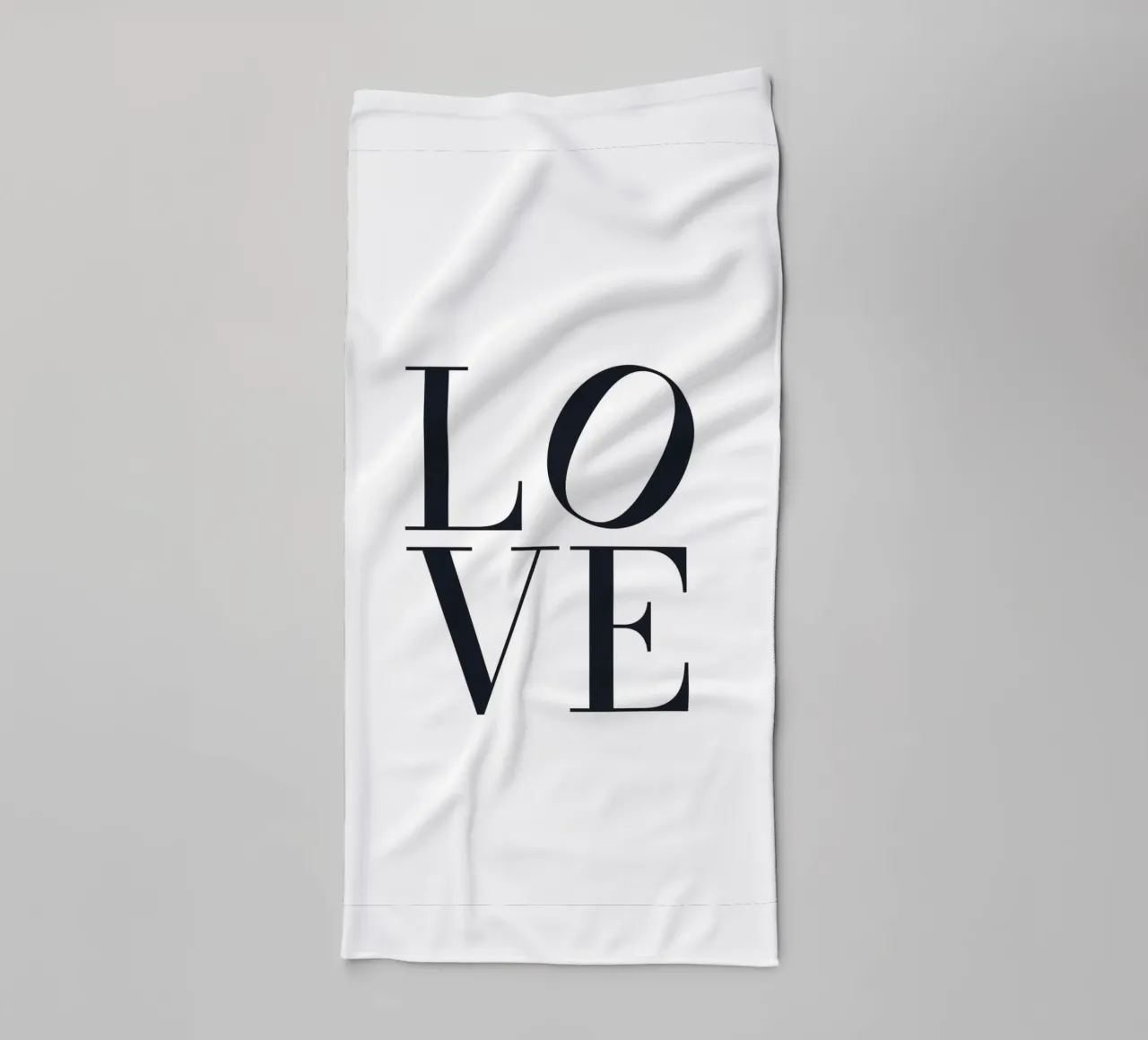 LOVE Typography - Modern minimalist design towel by Whole©