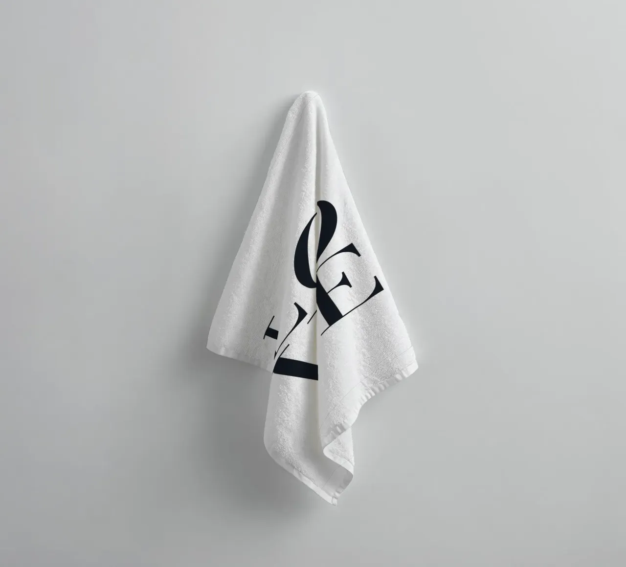 LOVE Typography - Modern minimalist design towel by Whole©