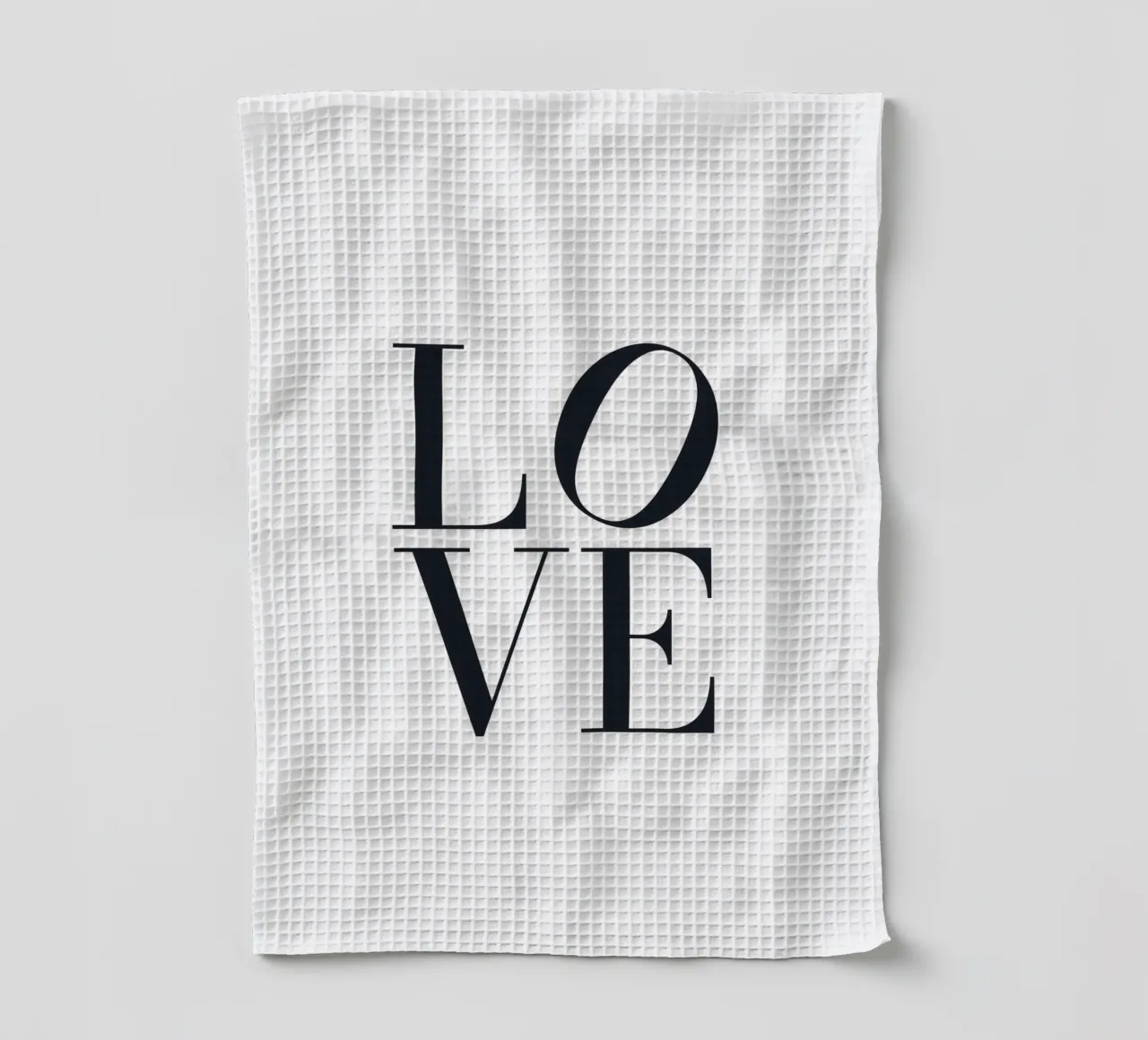 LOVE Typografie – Modernes minimalistisches Design Geschirrtuch von Whole©