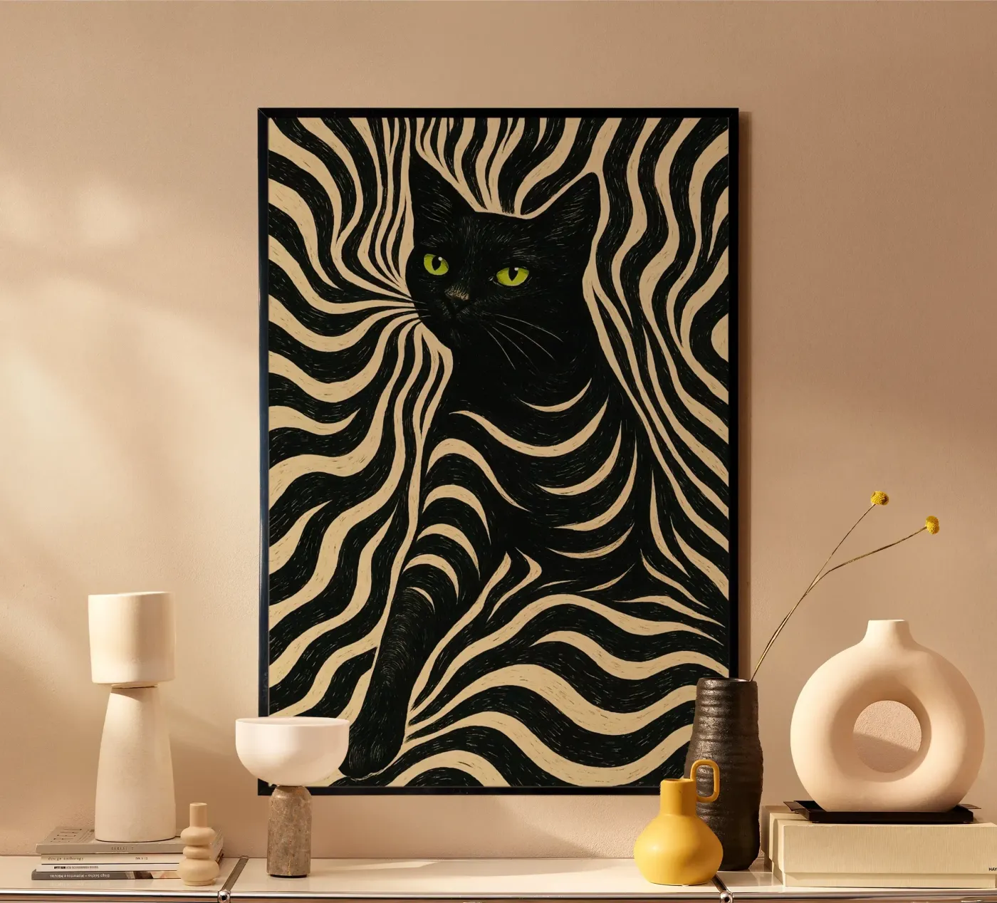 White Black Cat poster da Seitz Michelle