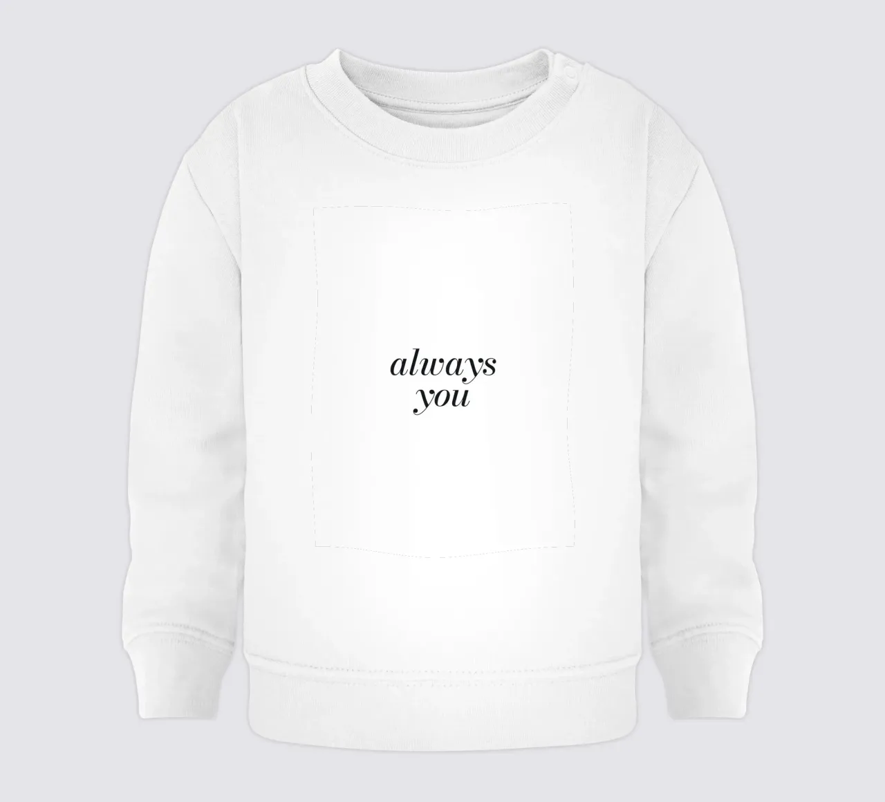 Always You - Design tipografico minimalista felpa neonato da Whole©
