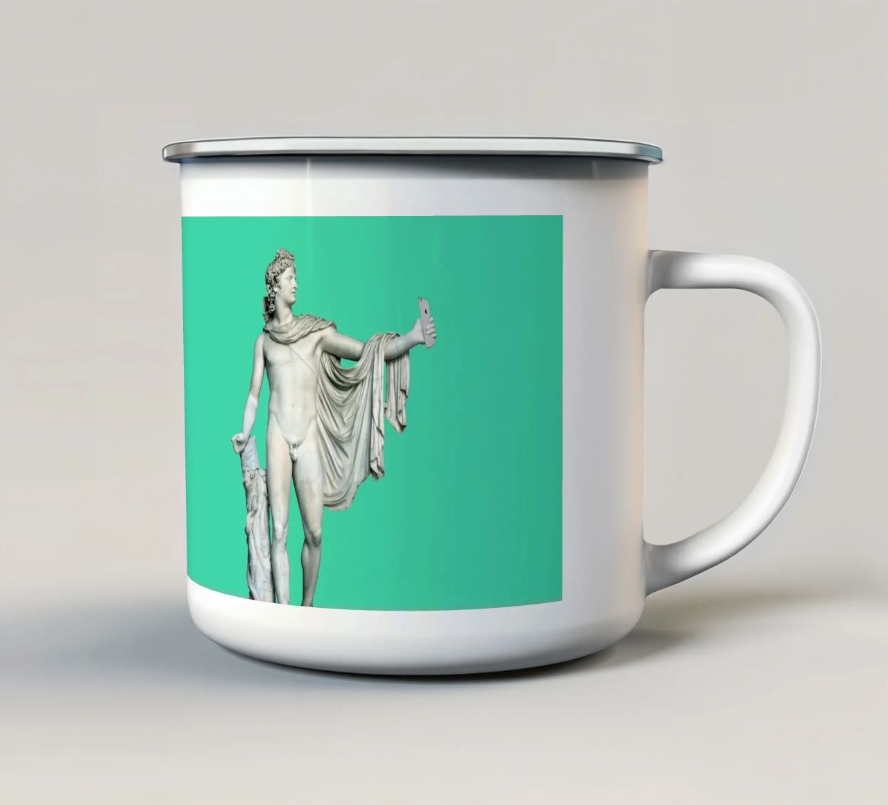 Selfie antico tazza in smalto da 360brain
