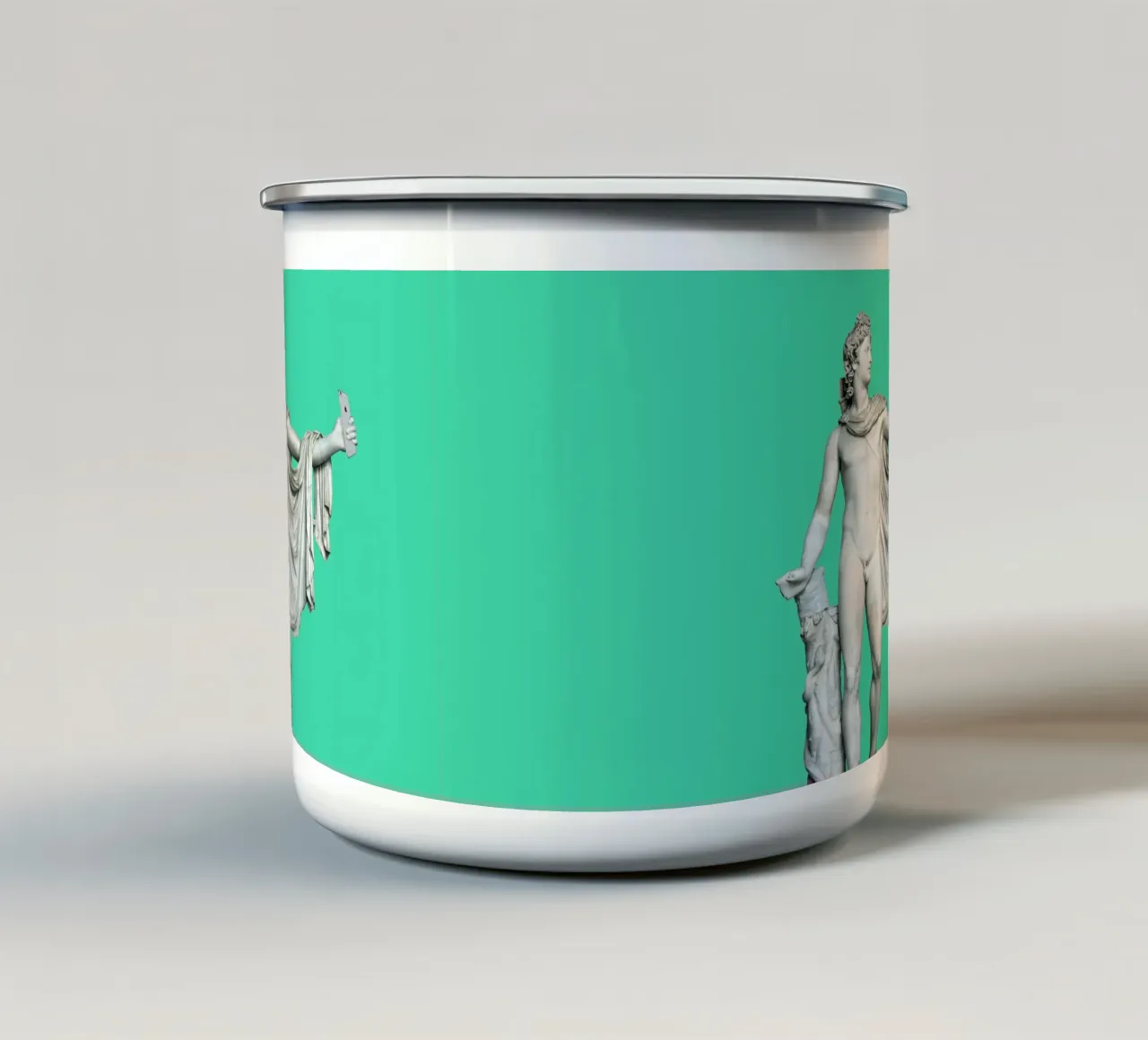 Selfie antiguo taza de esmalte de 360brain