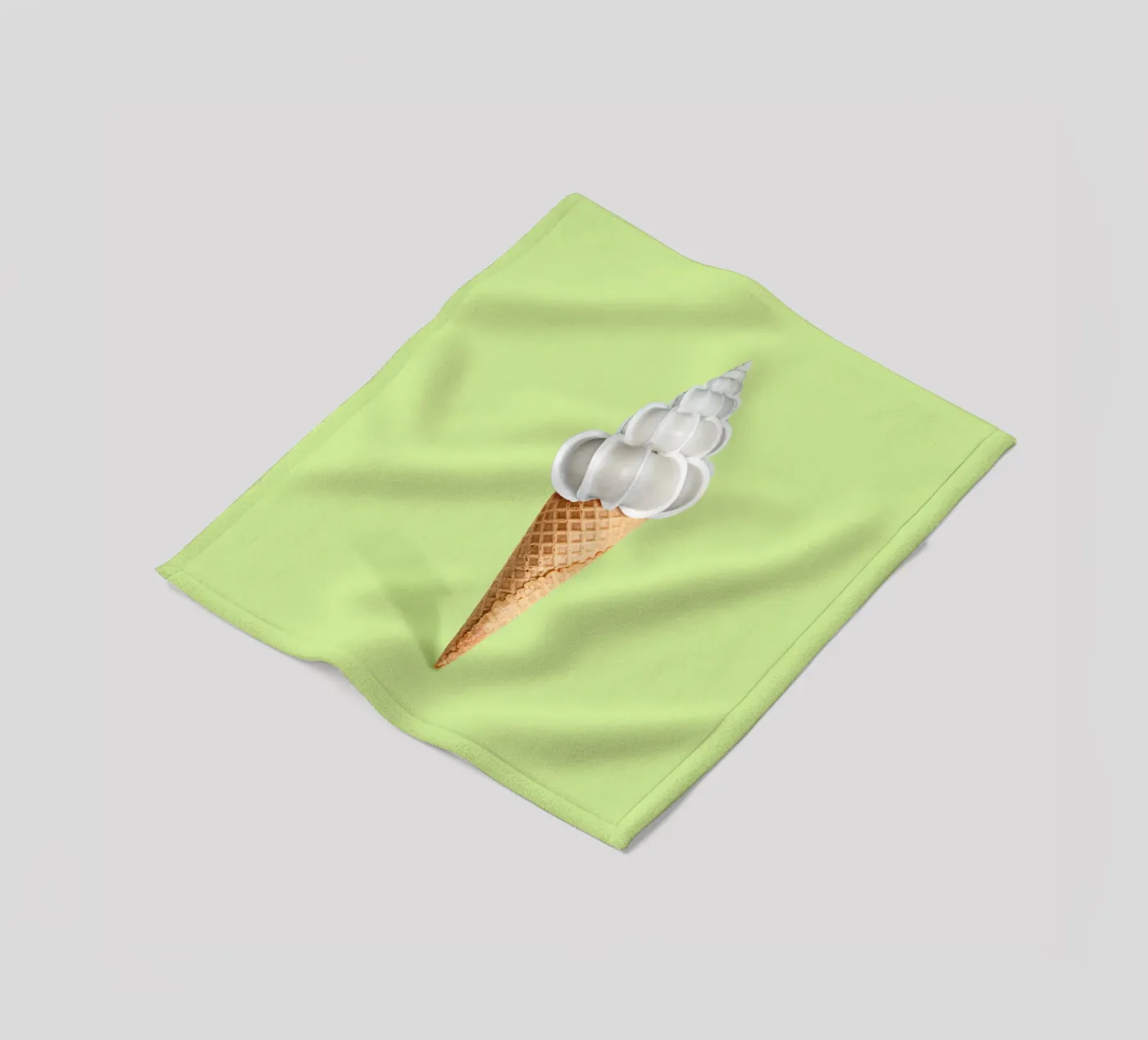 Shell Cream Fleecedecke von 360brain