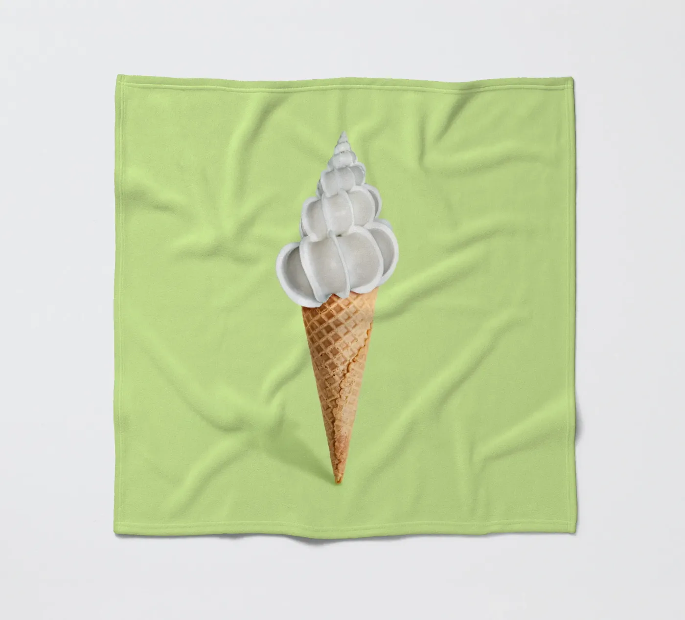 Shell Cream Fleecedecke von 360brain