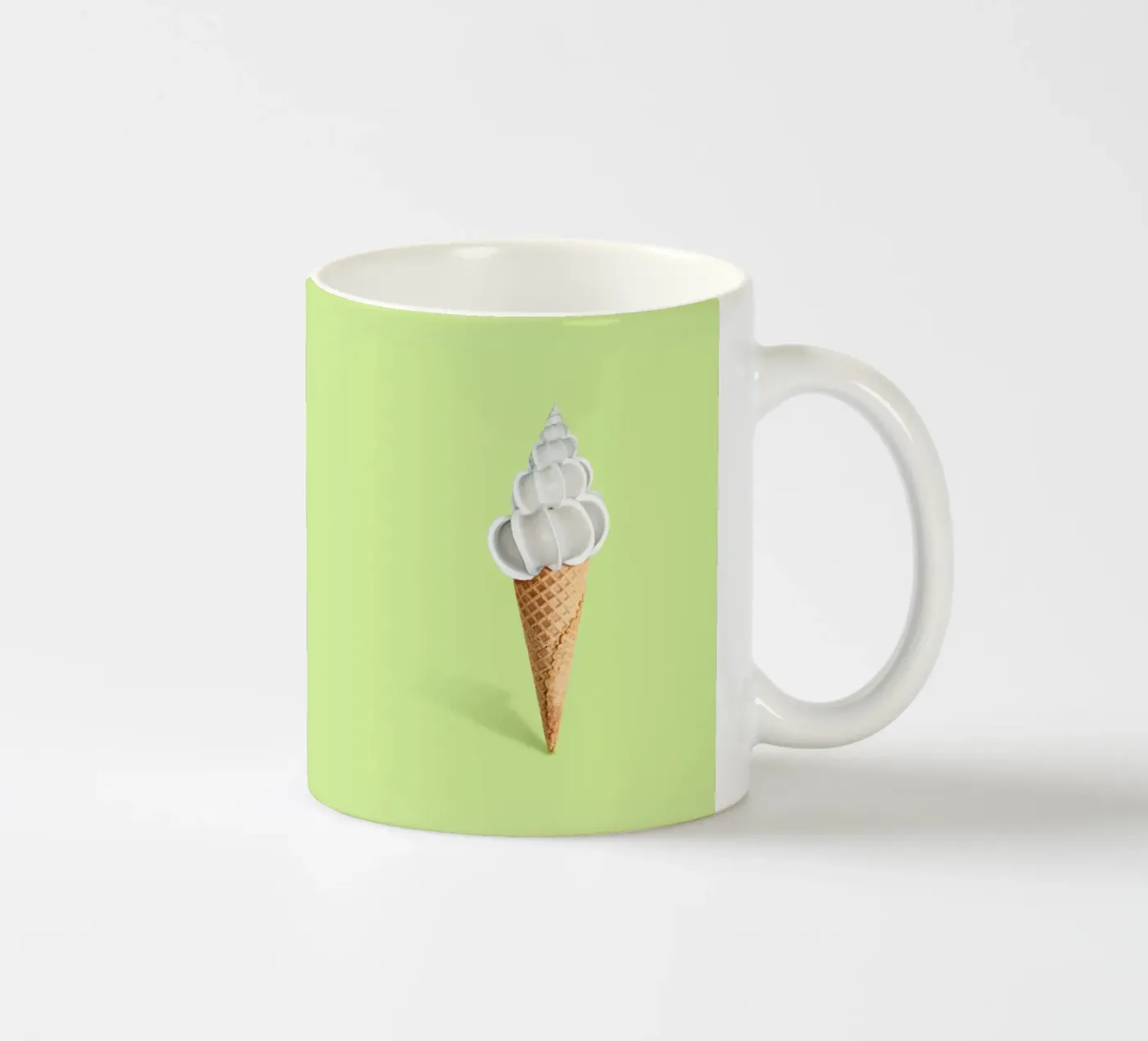 Shell Cream ceramic mug by 360brain