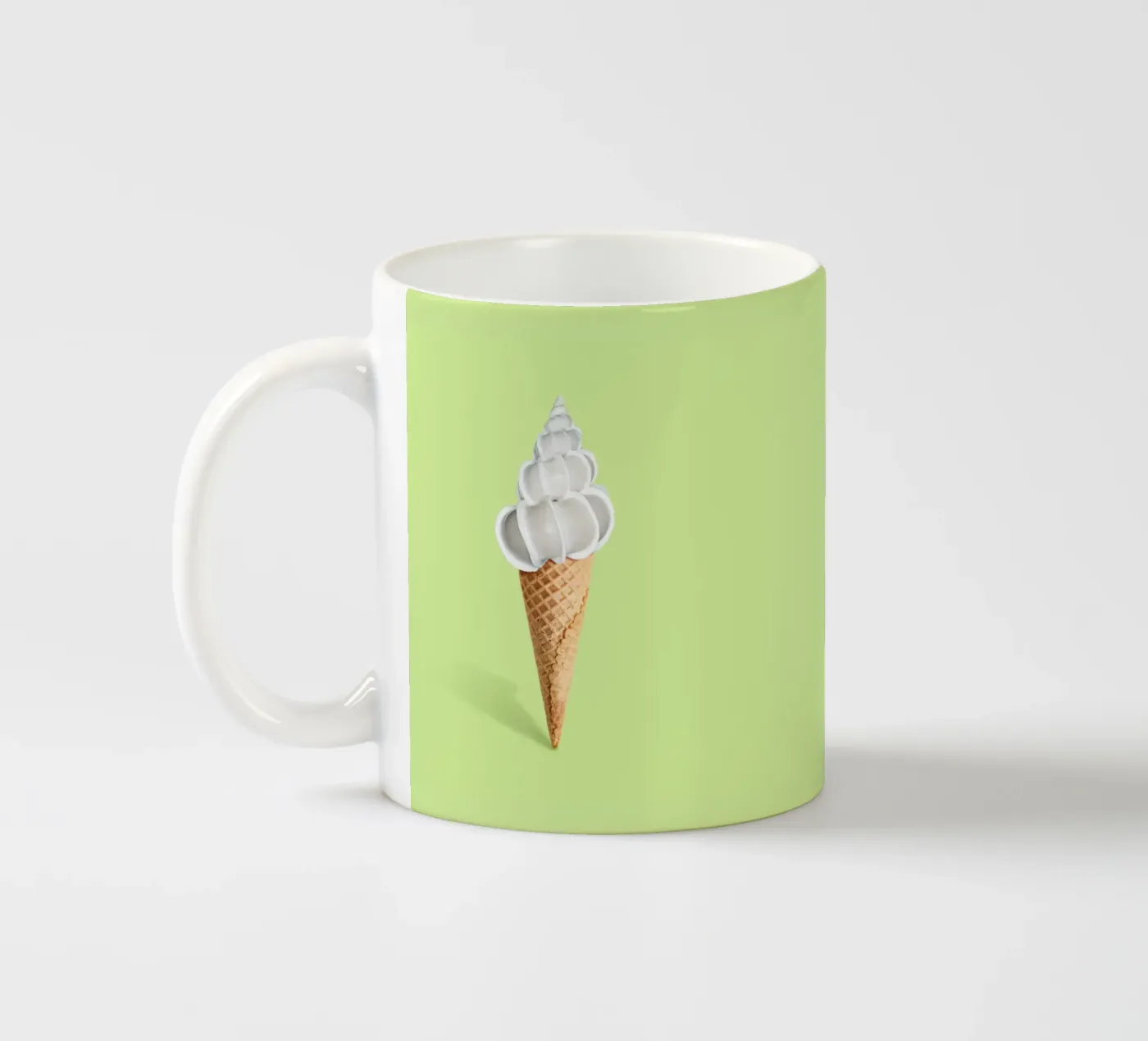Shell Cream ceramic mug by 360brain
