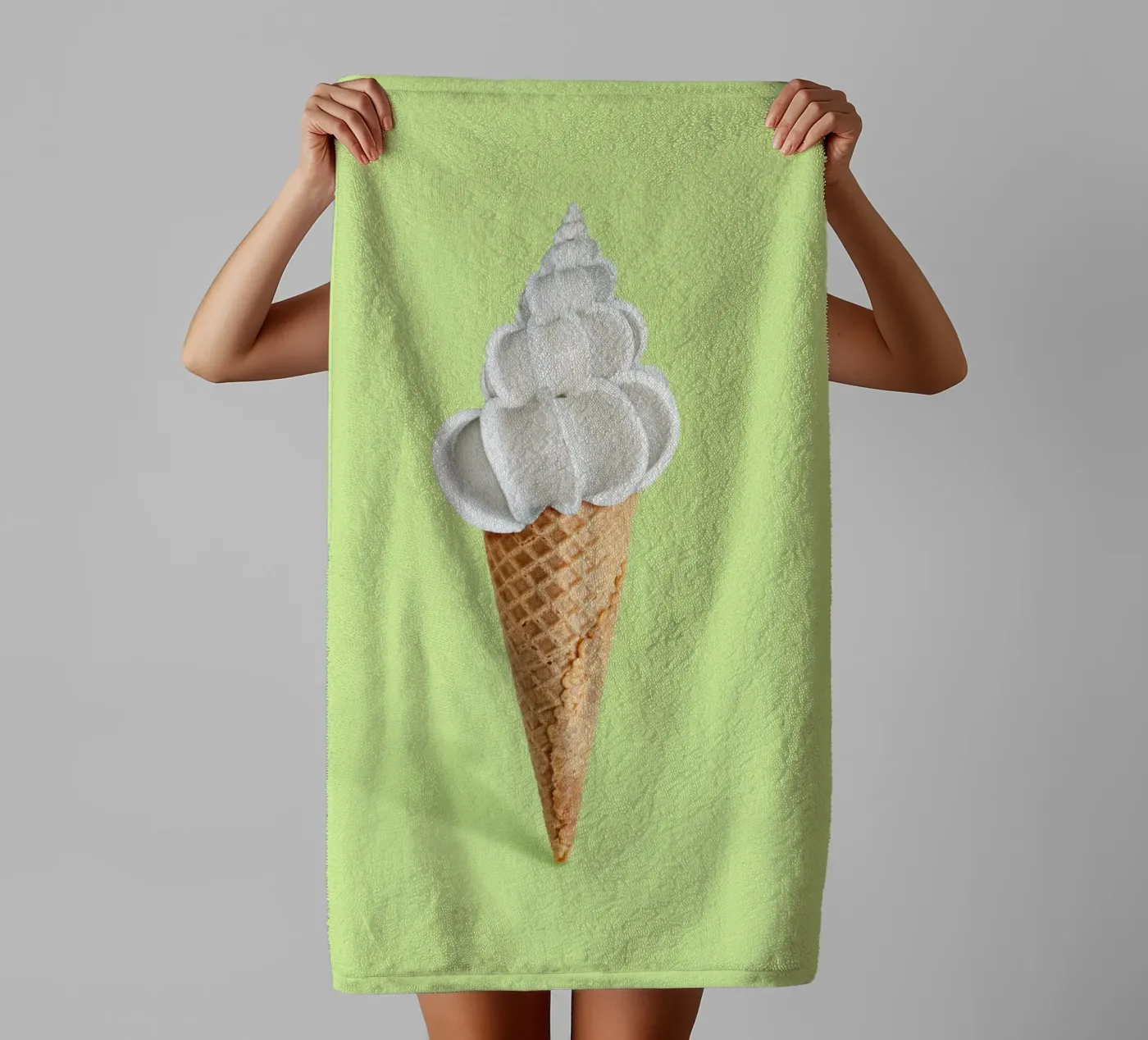 Shell Cream towel by 360brain