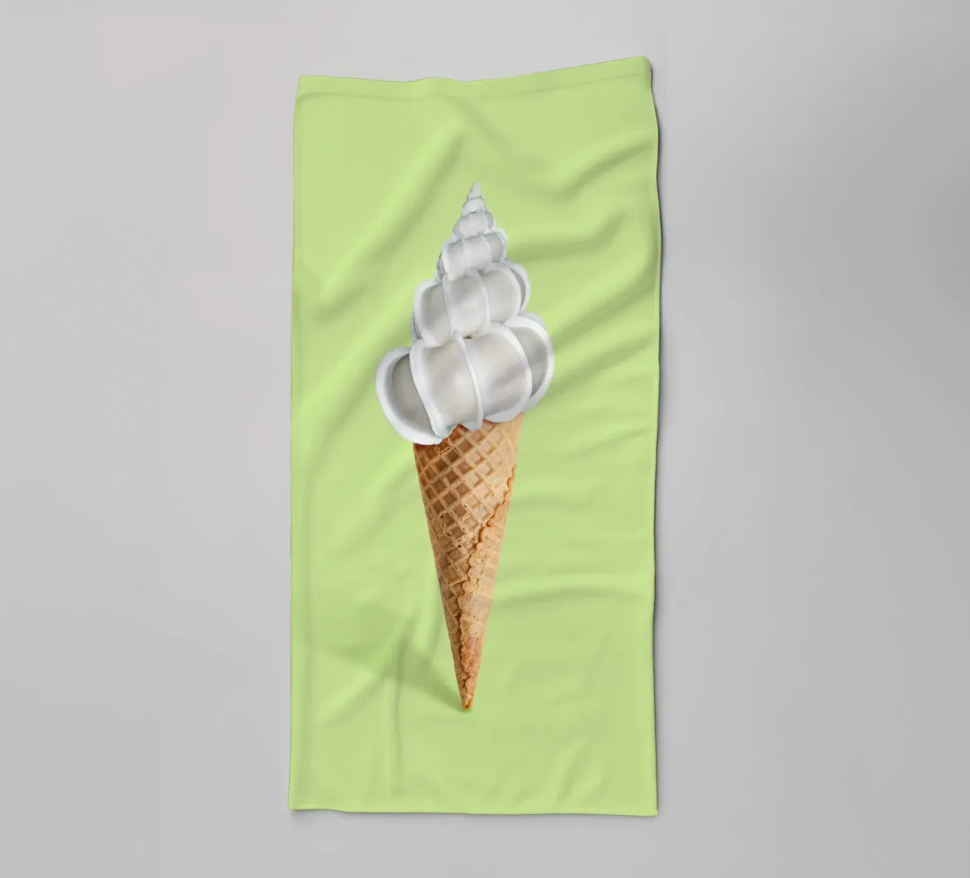 Shell Cream towel by 360brain