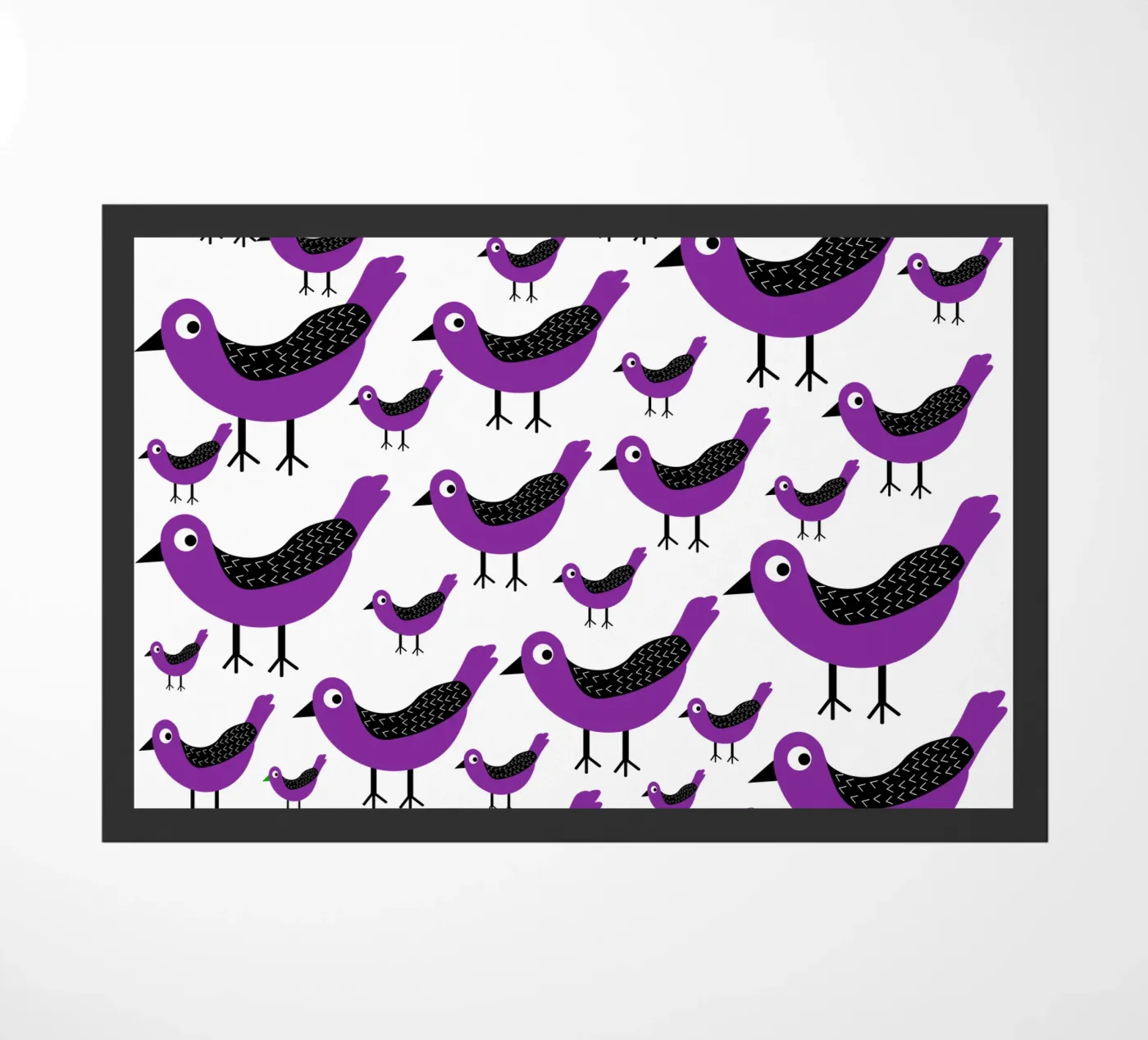 Purple birds pattern zerbino da baobabprintstore