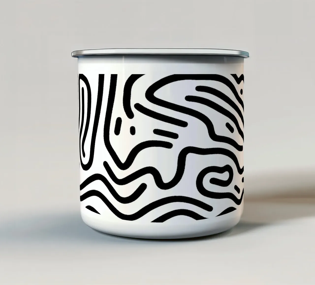 Black & White 4 tazza in smalto da Rezh creations